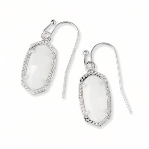 Kendra Scott Jewelry - KENDRA SCOTT Lee Silver Drop Earrings White Pearl